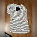 Pink Victoria's Secret Intimates & Sleepwear | Long Sleep Shirt Size Small From Vs/Pink | Color: Gray/White | Size: S