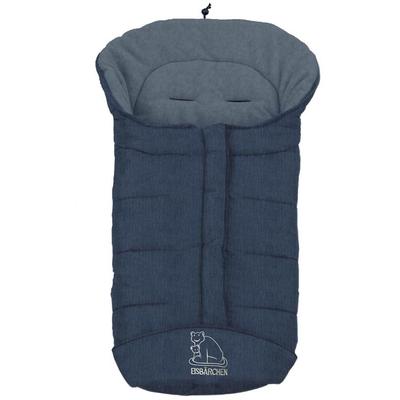 Fußsack HEITMANN FELLE "Eisbärchen - Winterfußsack Copy Fleece", blau, B:47cm L:98cm, Polyester, Fußsäcke, mit Fleecefutter, Mumienform möglich, für Kinderwagen, waschbar Image