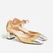J. Crew Shoes | J. Crew Millie Ankle-Strap Heels Gold Silver Size 9 | Color: Gold/Silver | Size: 9