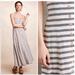 Anthropologie Dresses | Anthropologie Maeve Striped Linen Maxi Dress | Color: Blue/Gray/Red | Size: 2p