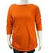 Michael Kors Tops | 4.99 Ship Michael Kors Knit Top Orange Stripe Ruched Side Zip Plus Sz 1x | Color: Orange | Size: 1x