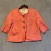 J. Crew Jackets & Coats | J. Crew Jacket Blazer Ruffle Patch Pocket Size 8 Peach | Color: Pink | Size: 8