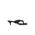 VERSACE Fabric Sandals in Black - Black. Size 38.5 (also in 36.5, 38, 39, 39.5).