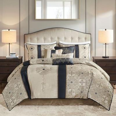Donovan Comforter Bed Set Multi Warm, California King, Multi Warm