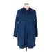 Old Navy Casual Dress - Shirtdress: Blue Dresses - Women's Size 2X-Large