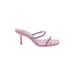 Zara Heels: Slip-on Stilleto Formal Pink Solid Shoes - Women's Size 40 - Open Toe