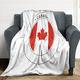 Canada Flag Canada Seal Throw Blanket, Patriotic Country Flag Blankets, Canada Soft Warm Flannel Blanket for Sofa Chair Living Room OfficeTravel,70"x80"