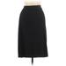 CAbi Casual Midi Skirt Calf Length: Black Print Bottoms - Women's Size 8