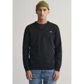 V-Ausschnitt-Pullover GANT "Classic Cotton V-Neck" Gr. 4XL, schwarz (black) Herren Pullover V-Ausschnitt-Pullover