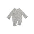 Small Plum Long Sleeve Outfit: Silver Jacquard Bottoms - Size Newborn