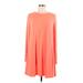 Glamorous Casual Dress - A-Line Crew Neck Long sleeves: Orange Solid Dresses - New - Women's Size Large