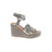 Louise Et Cie Wedges: Gray Snake Print Shoes - Women's Size 8