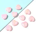 Perles en forme de cœur en acrylique perles d'espacement rose AB bracelets de bricolage colliers