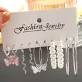 Boucles d'oreilles créoles rondes en argent pour femmes et filles ensemble de boucles d'oreilles