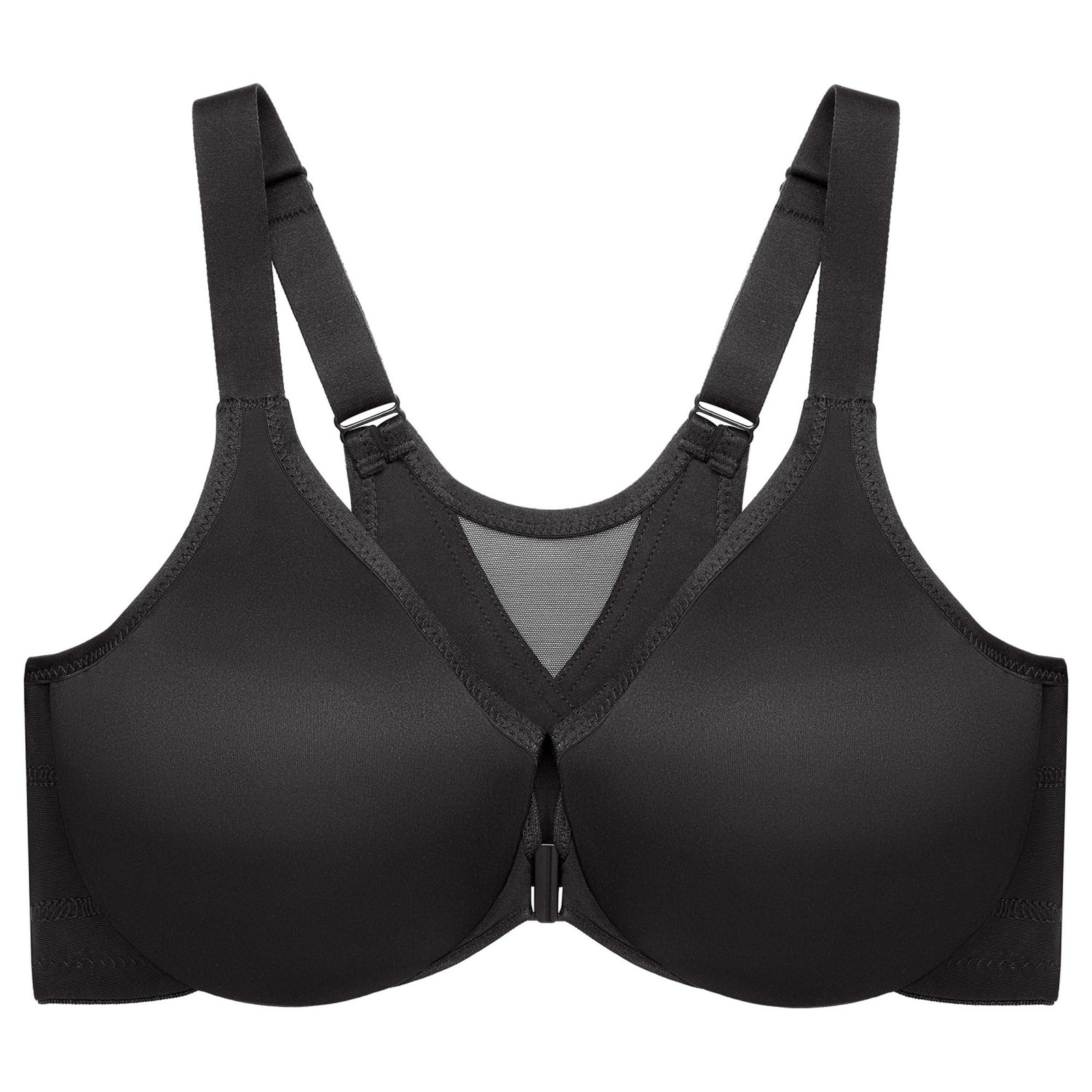 Glamorise Magiclift Wonderwire Posture Back Bra (Size 46-D) Black, Polyester