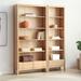 Eden Rim 57.87"Burlywood Standard Solid Wood Bookcases Wood in Brown | 74.8 H x 57.87 W x 11.81 D in | Wayfair