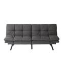 GZMWON Convertible Futon Couch Bed, Modern Folding Sleeper Sofa Wood in Brown/Gray | 31.59 H x 71.09 W x 33.09 D in | Wayfair NIUNIUW125352365