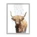 Stupell Industries Az-240-Framed Highland Cow Bathroom Splash Print Canvas in Brown | 30 H x 24 W x 1.5 D in | Wayfair az-240_gff_24x30