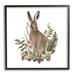 Stupell Industries Az-212-Framed Floral Bramble Hare On Canvas by Studio Q Print Canvas in Green | 12 H x 12 W x 1.5 D in | Wayfair az-212_fr_12x12