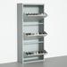 Ebern Designs 6 Pair Shoe Rack Metal in Gray | 41 H x 20 W x 6 D in | Wayfair 991AE82E46484FD48D06F97F218DE14E