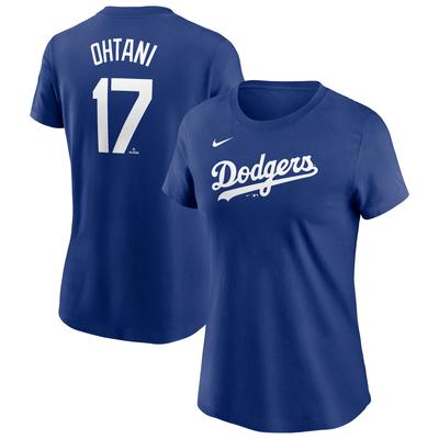 Nike Shohei Ohtani Royal Los Angeles Dodgers 2024 Fuse Name & Nummer T-Shirt für Damen Image