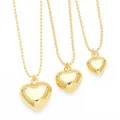 FLOLA Kleine Gold Überzogene Herz Halsketten für Frauen Poliert Perlen Kette Kurze Halsketten