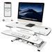 VERSADESK Standing Desk Converter, PowerPro Electric Sit to Stand Desk Riser w/ App Control Wood/Metal in White | 36" H x 24" W x 13.5" D | Wayfair