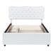 Red Barrel Studio® Tamarrah Upholstered Platform Storage Bed Metal in White | 44.1 H x 55.9 W x 78.7 D in | Wayfair