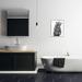 Stupell Industries Az-230-Framed Bear Bathroom Splash Print Canvas in Gray | 20 H x 16 W x 1.5 D in | Wayfair az-230_gff_16x20