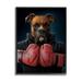 Stupell Industries Az-214-Framed Boxing Boxer Dog On Canvas by Vincent Hie Print Canvas in Red | 20 H x 16 W x 1.5 D in | Wayfair az-214_fr_16x20