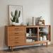 Latitude Run® Solid wood sideboard & multi-functional storage cabinet Wood in Brown | 31.5 H x 70.87 W x 16.54 D in | Wayfair