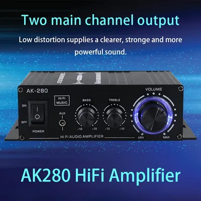 Ak280/ak270/ak170 Audio verstärker für Auto Home Bass 2,0 Kanal Hifi Sound verstärker Home Digital Image