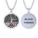 RENYILIN Stainless steel tree of life medical alert ID emergency first aid necklace (BLOOD THINNER)