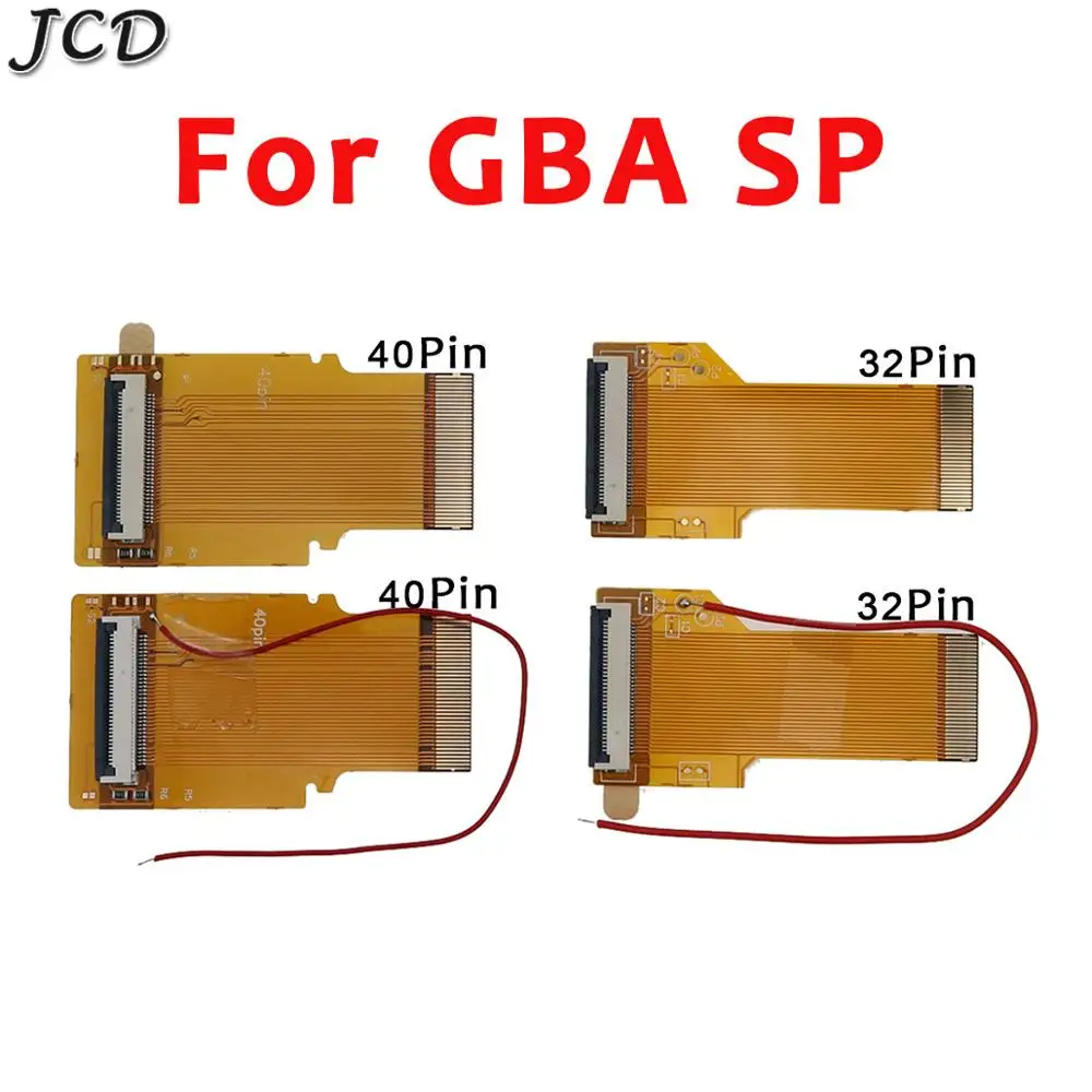Jcd für gameboy advance sp ribbon flex kabel ags hintergrund beleuchteter adapter 32 40 pin mit/ohne kabel für gba sp Image