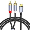 Rucky Clearance Type-C To Rca Cable Rca Male Stereo Audio Aux Cable Adapter 1.2M For Power Amplifier Car Home Thea-Ter Speaker And More