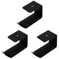 3 Sets Metal Hanger Hook for Headset Headphone Mount Wall Mounted Holder Clothes Rack Stand