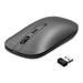 Silent Wireless Mouse 2.4G Slim Portable Computer Mice with USB Receiver Less Noise Mobile Optical Mouse (Black)