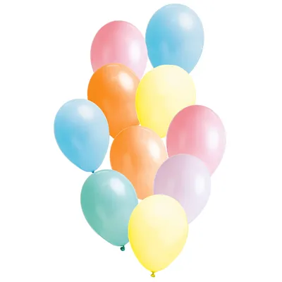Luftballons Pastell, 33 cm Ø, 10 Stück