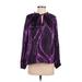 Alice & Trixie Long Sleeve Blouse: Purple Tops - Women's Size Small