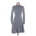 Derek Lam Casual Dress - Shirtdress Collared Long sleeves: Blue Stripes Dresses - Women's Size 4