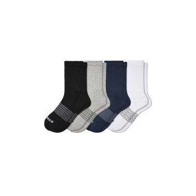 Men's Solids Half Calf Sock 4-Pack - Mixed - Extra Large - Cotton Blend - Bombas