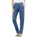 Plus Size Women's Straight Leg Fineline Jean by Woman Within in Medium Stonewash (Size 26 WP)