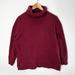 Athleta Tops | Athleta 24/7 Funnel Neck Sweatshirt Turtleneck Maple Red Fleece Women's M | Color: Red | Size: M