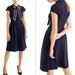 J. Crew Dresses | Jcrew Bow Tie Neck Dress | Color: Blue/White | Size: 6