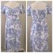 Jessica Simpson Dresses | Jessica Simpson Midi Dress | Color: Blue/White | Size: L