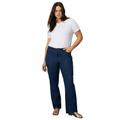 Plus Size Women's Curvie Fit Boyfriend Jeans by June+Vie in Medium Blue (Size 14 W)