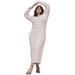 Plus Size Women's Heart Button Sweater Dress by ELOQUII in Ballerina (Size 18/20)