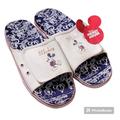 Disney Shoes | Disney Mickey Mouse Slide Unisex Sandal Women's Sz 9 New But Flawed | Color: Blue/White | Size: 9