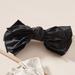 Anthropologie Accessories | Anthropologie Hair Hadley Bow Barrette Oversized 6" Black Woven Fabric New | Color: Black | Size: Os