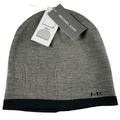 Michael Kors Accessories | Michael Kors Men’s Beanie Winter Hat Reversible Black And Gray 34012c New Nwt | Color: Black/Gray | Size: Os